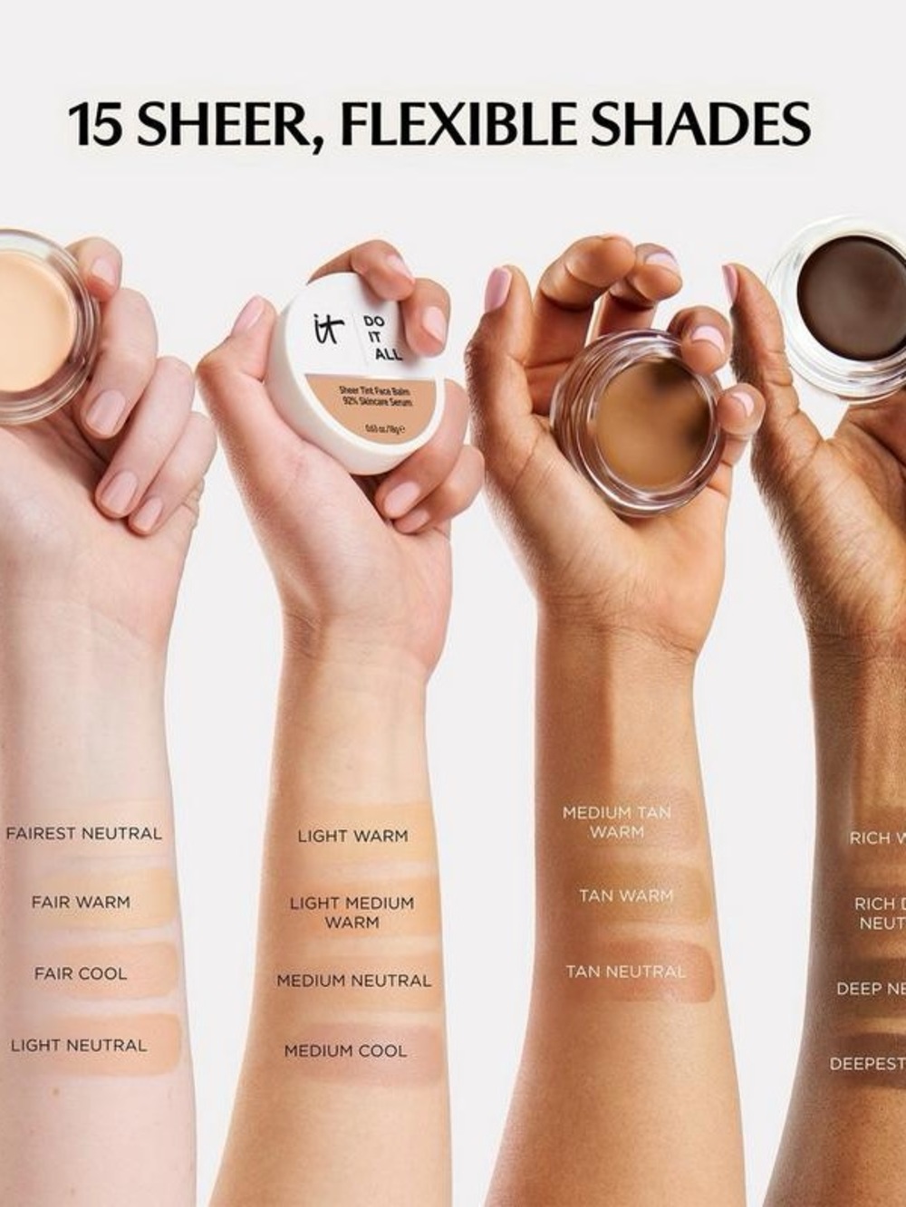 it cosmetics Do It All Sheer Tint Face Balm - fair cool 125 - Picture 2 of 4